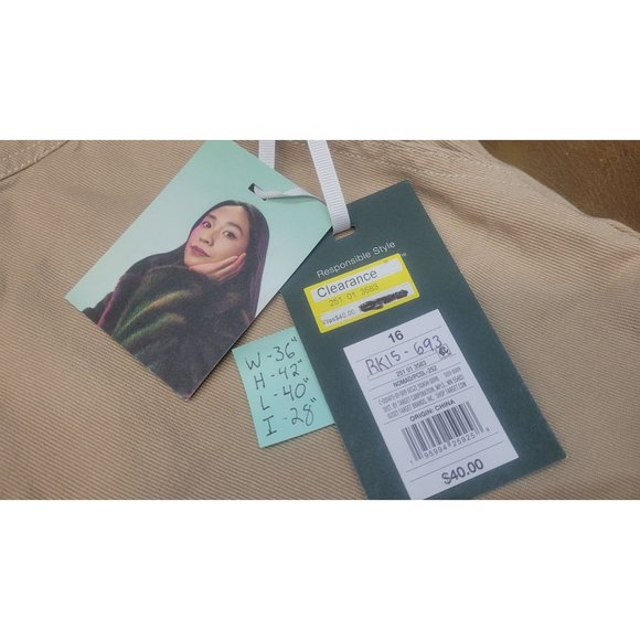 Women's Mid-Rise Straight Leg Pocket Pants - Sandy Liang x Target Khaki 16 - Picture 3 of 9